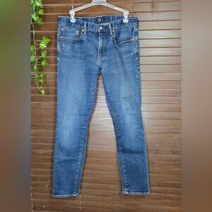 Gap Skinny "Worn Dark" Wash Skinny Straight Men's Jeans Size 32x32
